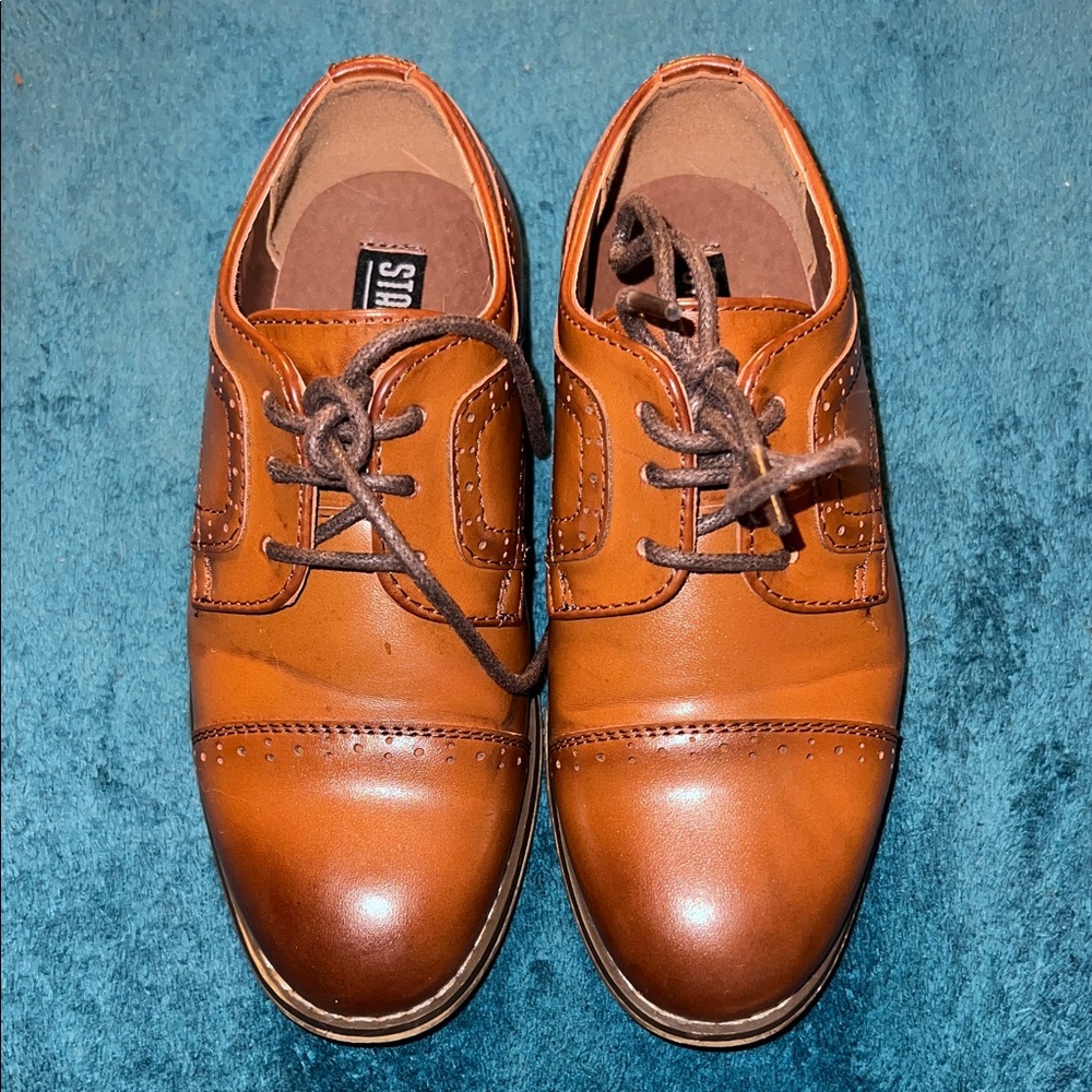 Stacy Adams Tan Leather Oxfords 9c